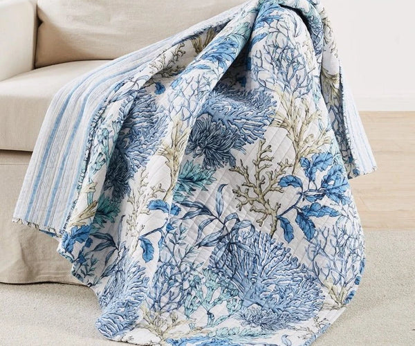 Shop Beautiful Coastal Throw Blankets | Quahog Bay Bedding Co.