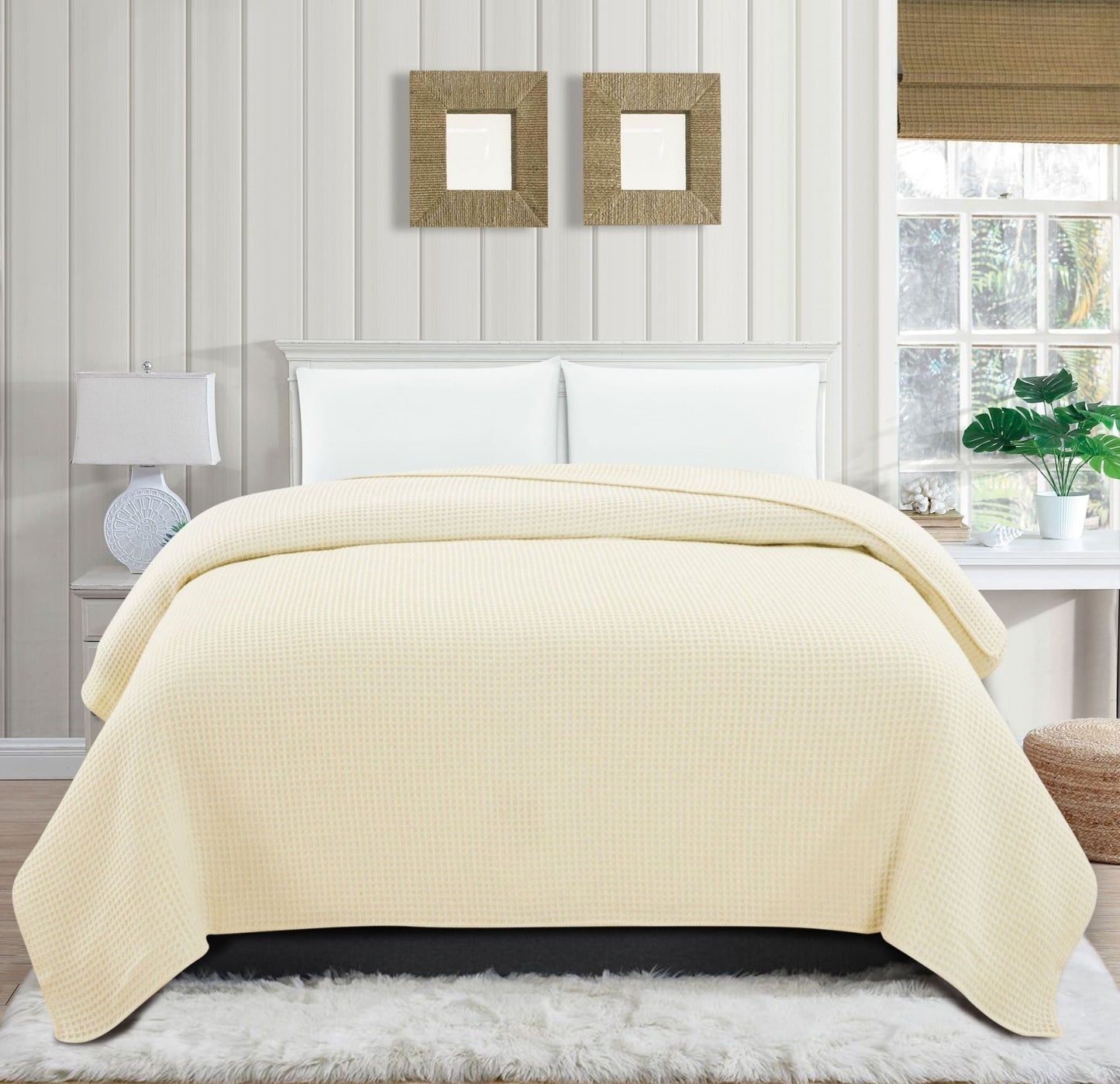 100% Merino Wool Waffle Weave Blanket - Quahog Bay Bedding