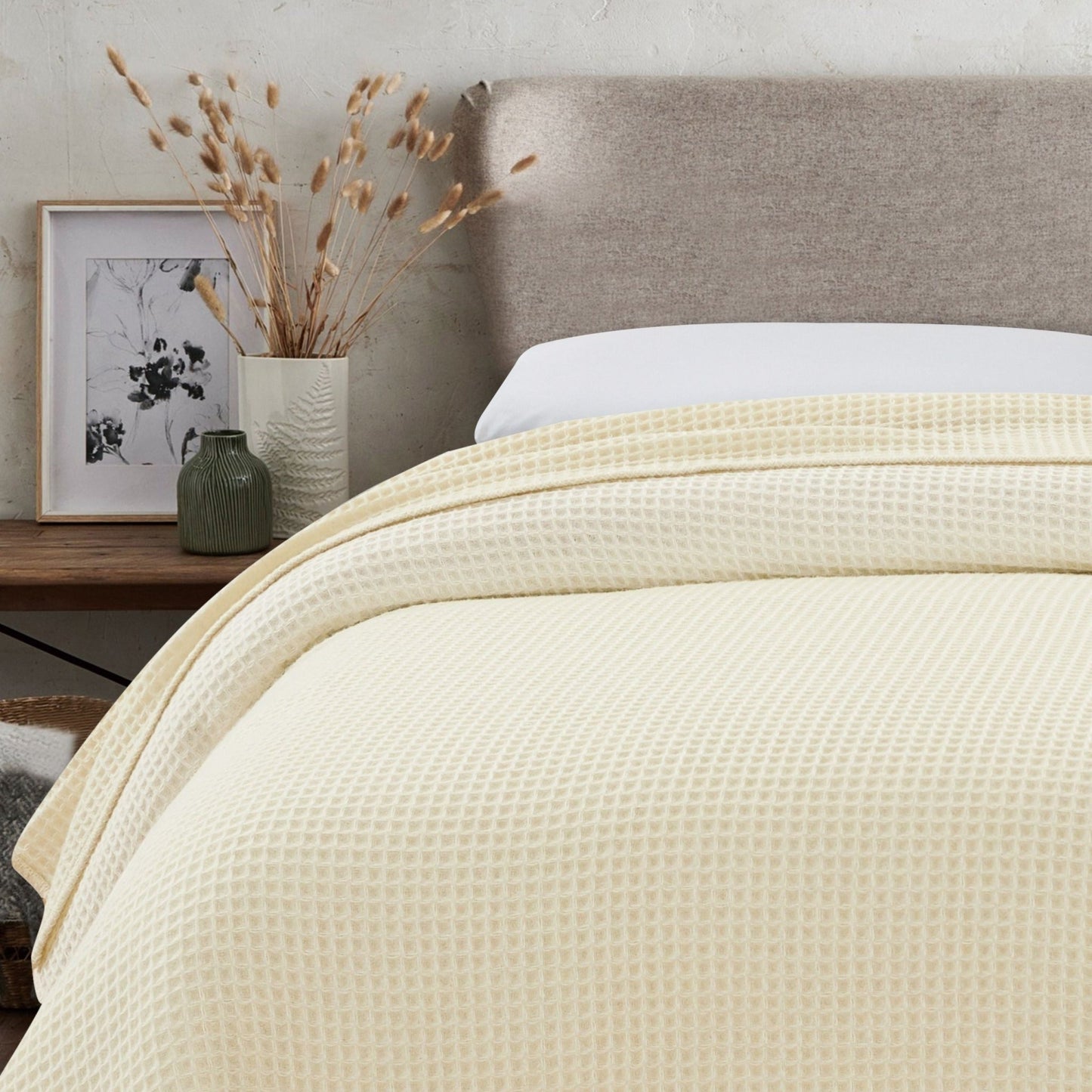 100% Merino Wool Waffle Weave Blanket - Quahog Bay Bedding