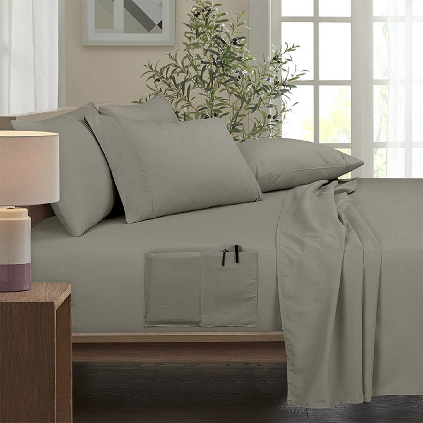 Kathy Ireland 6-Piece Smart Pocket Sheet Sets w/ Side Pocket