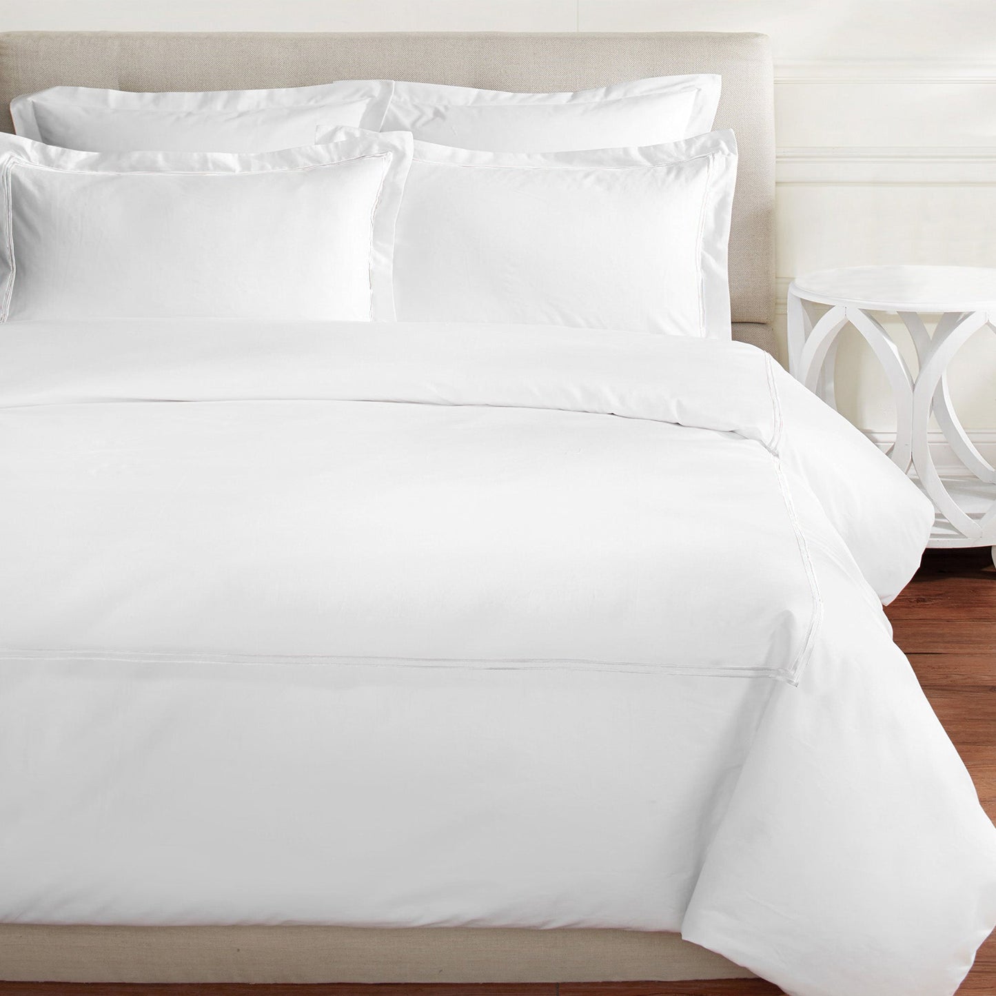 600TC Border Stripe Embroidered Duvet Set