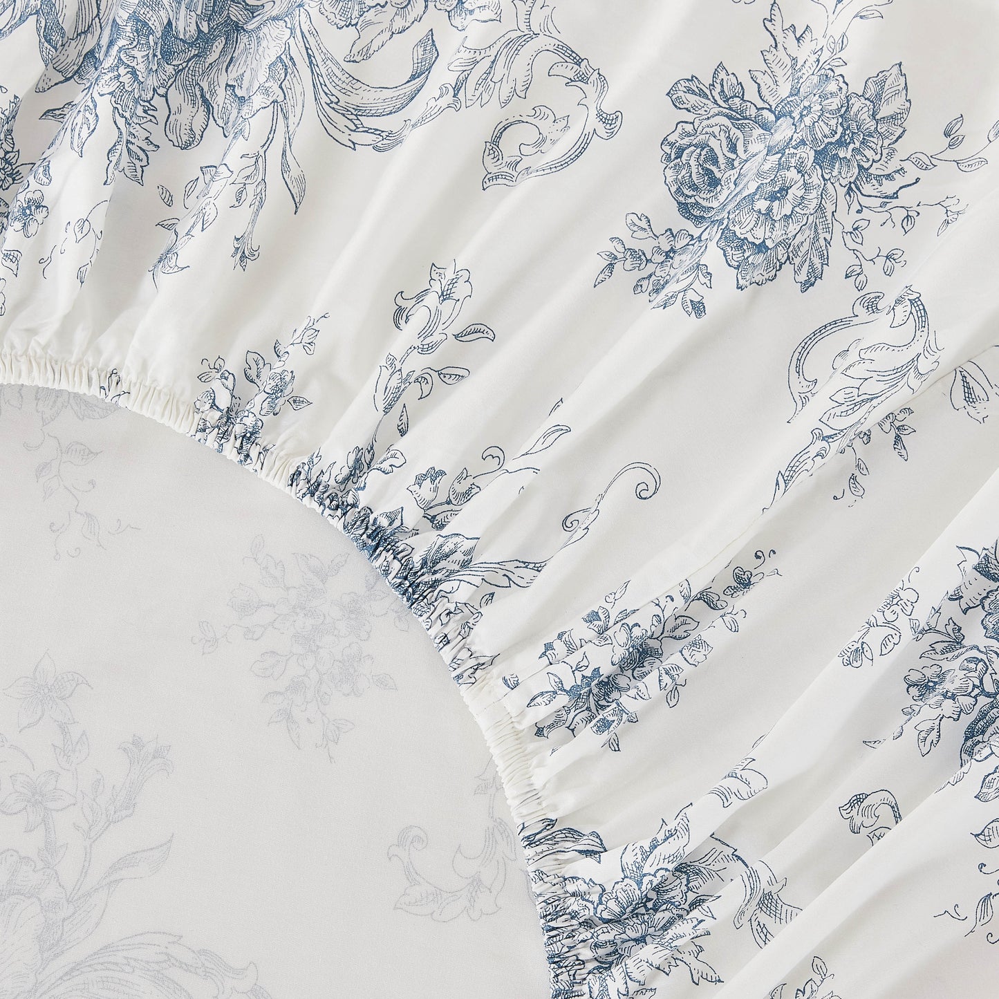 400TC Toile Vintage Inspired Floral Sheet Set - Floral Sheet Sets