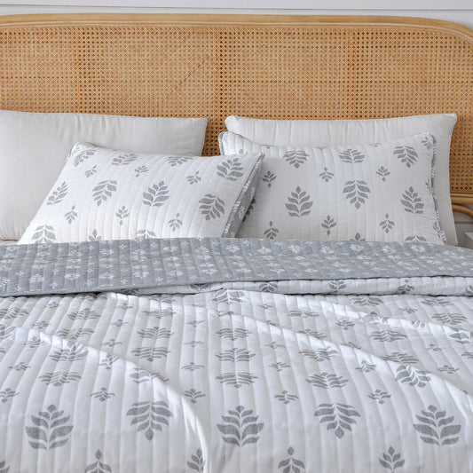 3 - Piece French Floral Quilt - Colette Collection - Quahog Bay Bedding