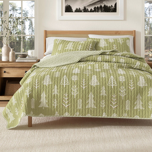 3 Piece Lodge Forest Quilt - Whistler Collection - Quahog Bay Bedding