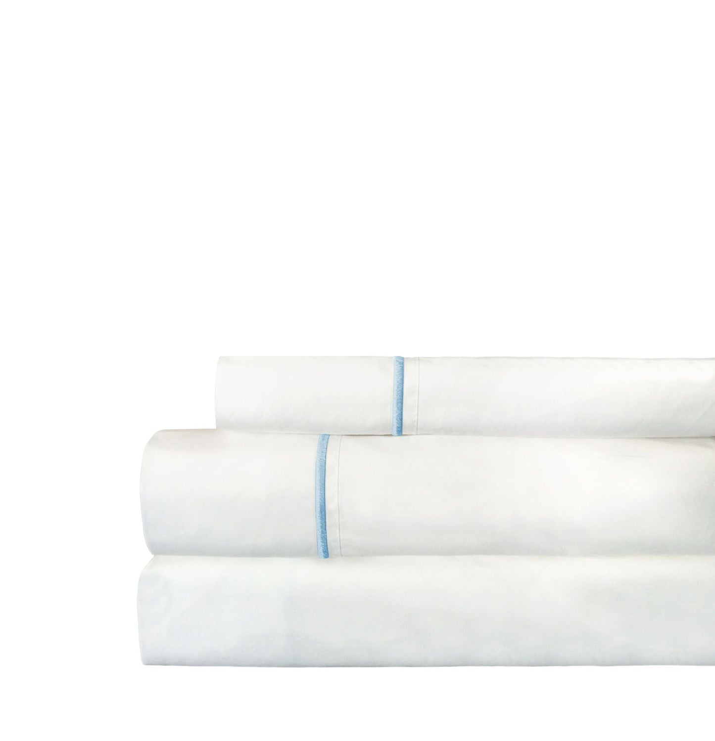 Single Stripe Embroidered 300TC 100% Cotton Percale Sheet Set