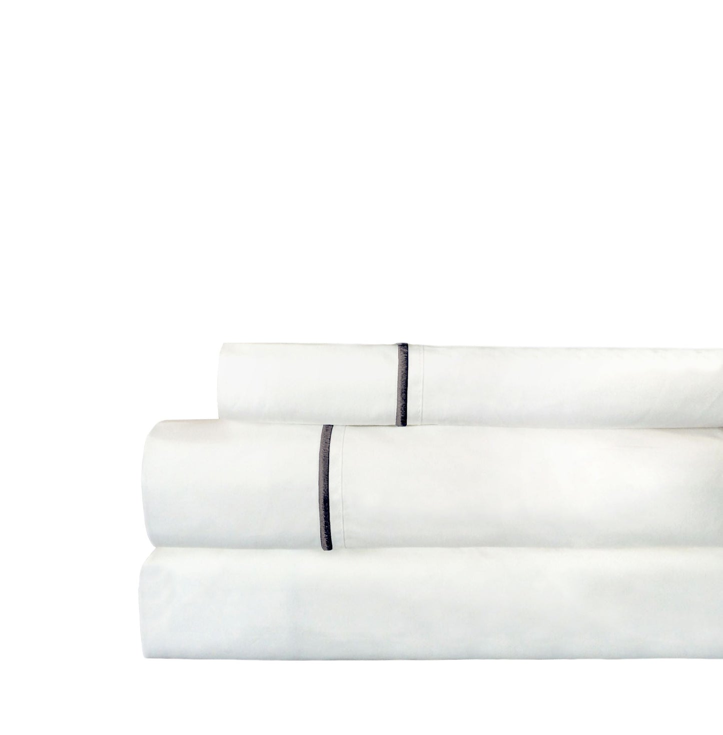 Single Stripe Embroidered 300TC 100% Cotton Percale Sheet Set