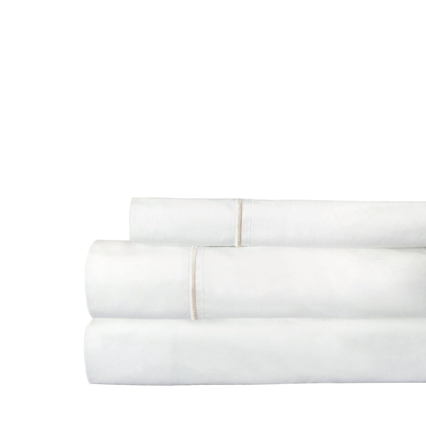 Single Stripe Embroidered 300TC 100% Cotton Percale Sheet Set