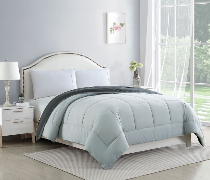 Bibb Home 2-Tone Reversible Down Alternative Comforter.