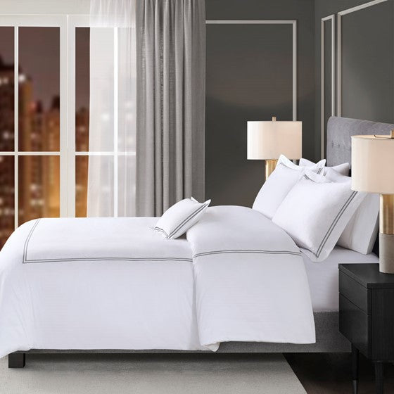 Luxury 500TC Cotton Embroidered Comforter Set 5 Piece Comforter Set - Quahog Bay Bedding