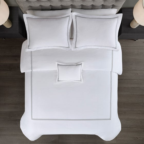 Luxury 500TC Cotton Embroidered Comforter Set 5 Piece Comforter Set - Quahog Bay Bedding