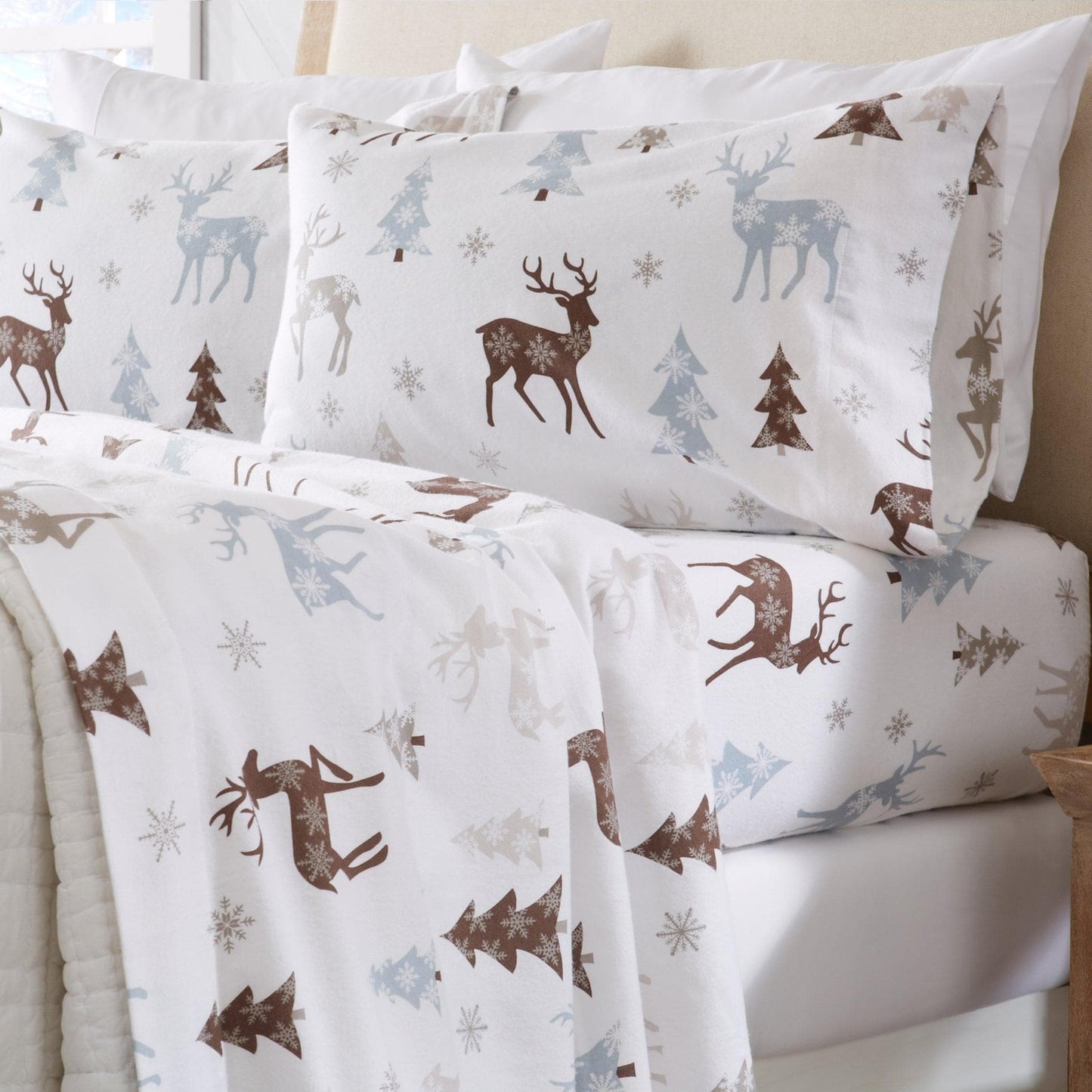 4-Piece Turkish Cotton Flannel Sheet - Fall & Christmas Sheets