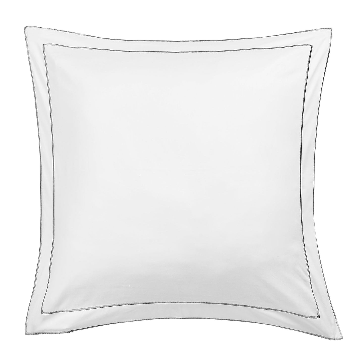600 Thread Count Framed Sateen Embroidered Cotton Euro Sham Pair - Quahog Bay Bedding