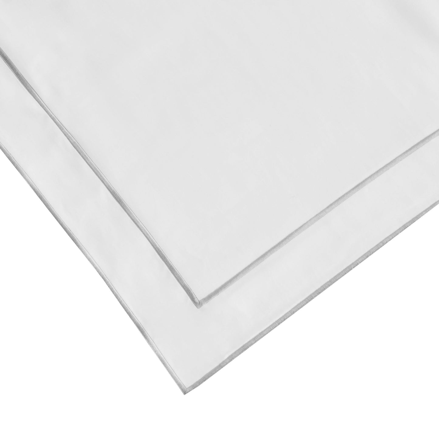 600 Thread Count Framed Sateen Embroidered Cotton Euro Sham Pair - Quahog Bay Bedding