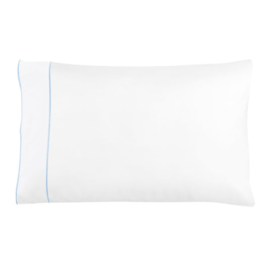 600 Thread Count Framed Sateen Embroidered Cotton Pillowcase Pair - Quahog Bay Bedding