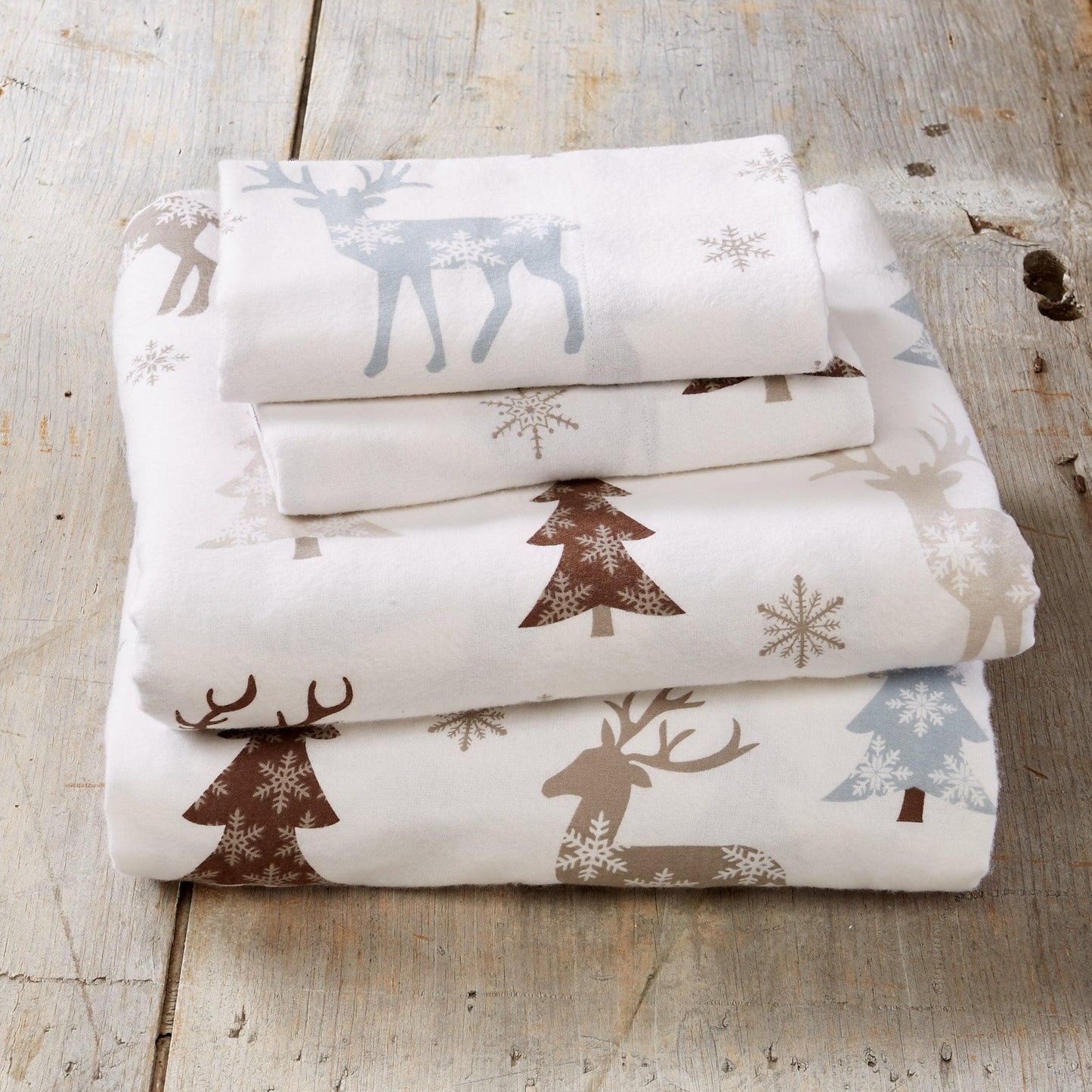 4-Piece Turkish Cotton Flannel Sheet - Fall & Christmas Sheets