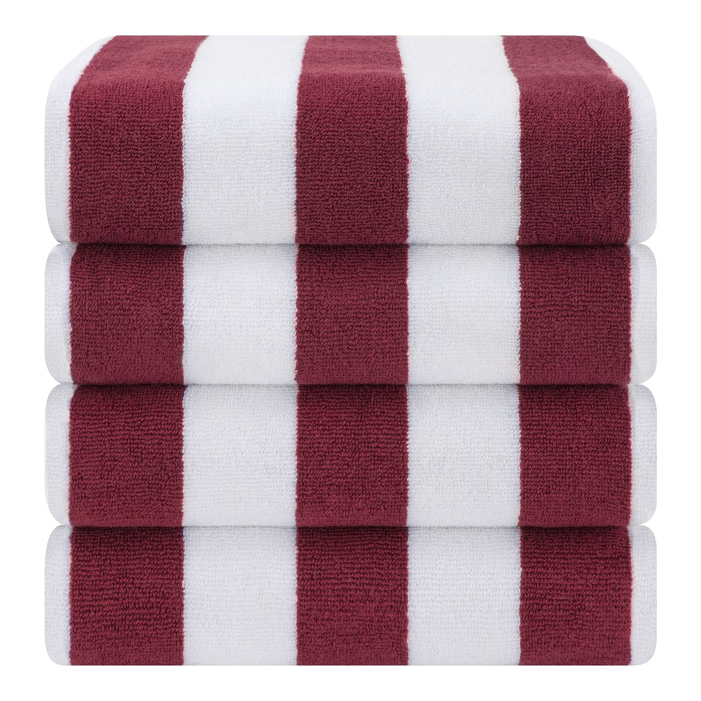 Cabana Striped Cotton Beach Towels 4 Pack