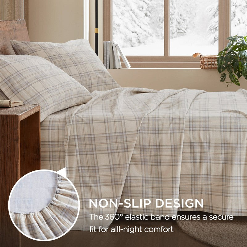 Woolrich 100% Cotton Printed Flannel Sheet Set - Andrews