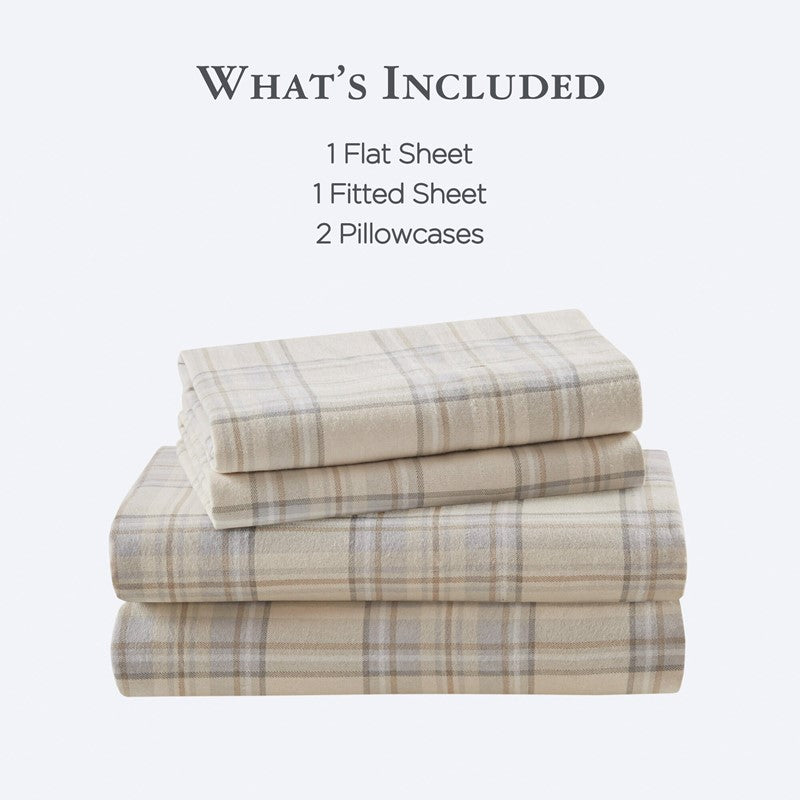 Woolrich 100% Cotton Printed Flannel Sheet Set - Andrews