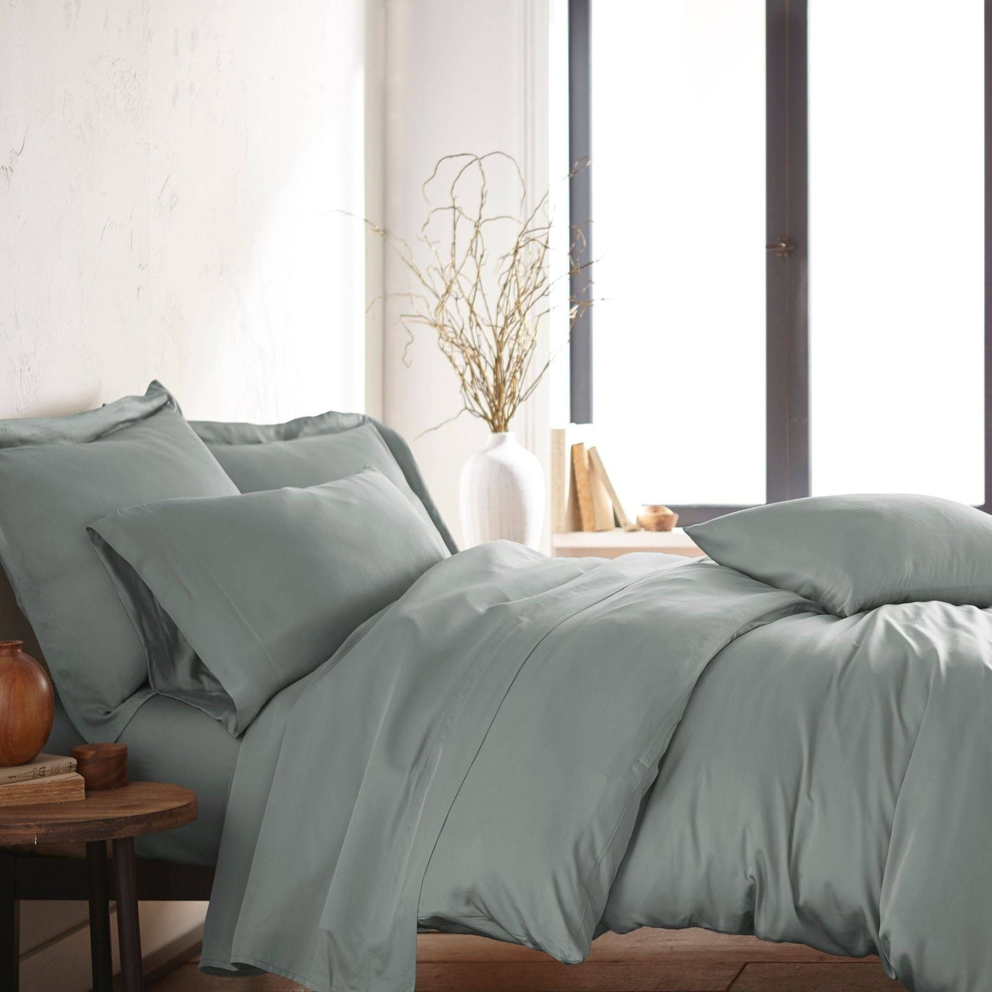 Bamboo 3PC Duvet Cover Set Cooling 100% Bamboo Viscose - Quahog Bay Bedding