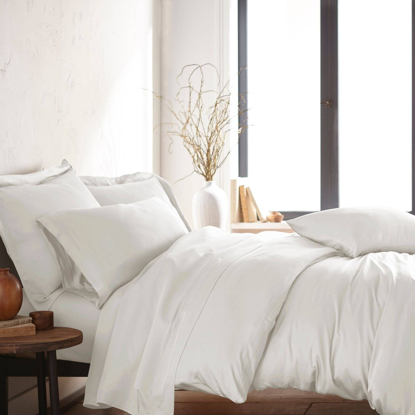 Bamboo 3PC Duvet Cover Set Cooling 100% Bamboo Viscose - Quahog Bay Bedding