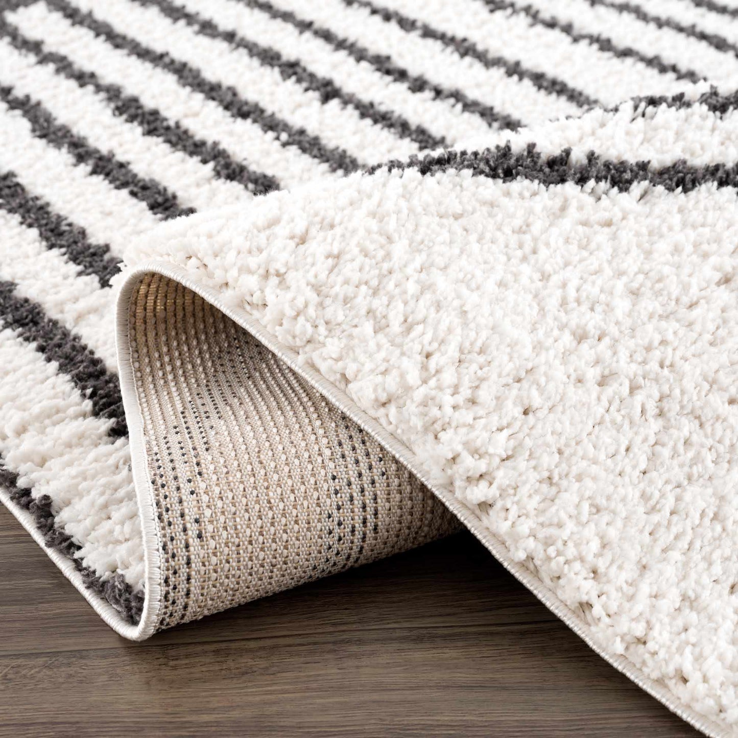 Bauer Plush Black Rainbow Rug - Clearance - Quahog Bay Bedding