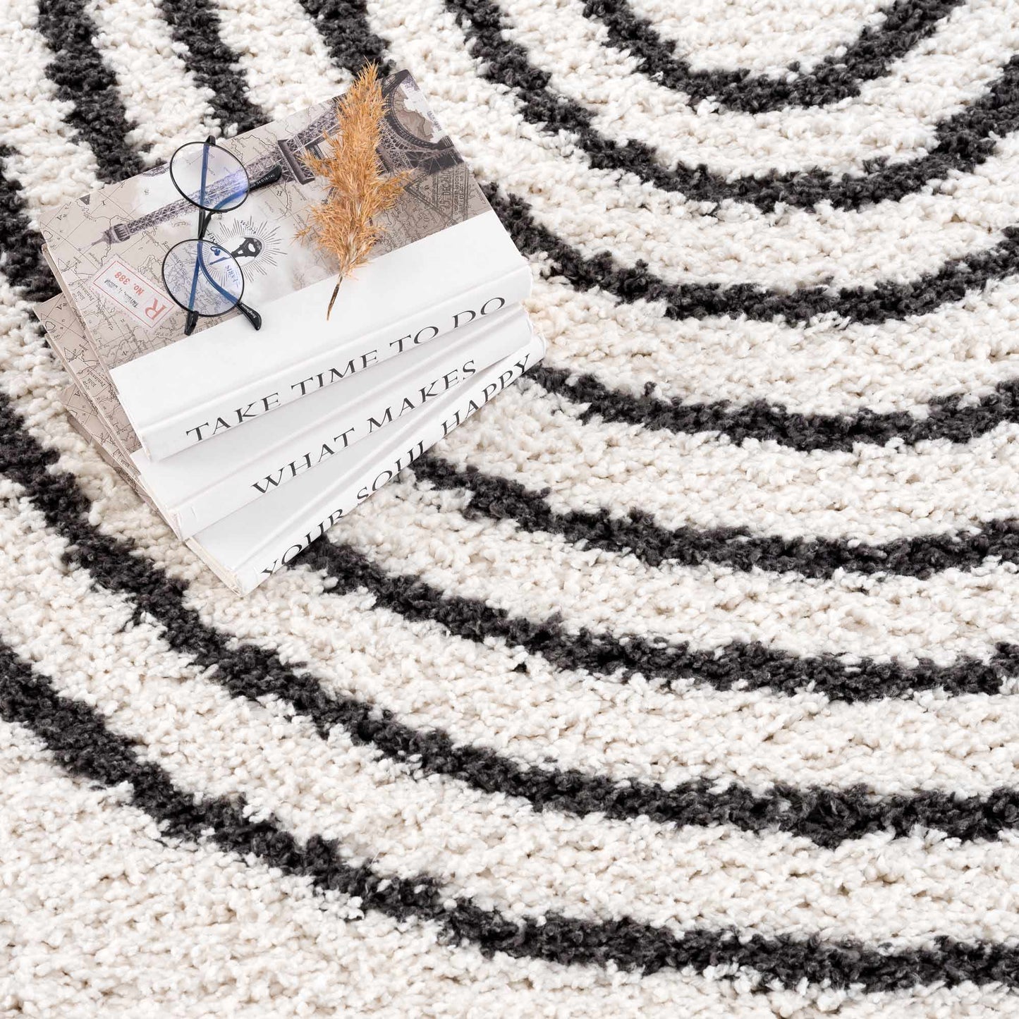 Bauer Plush Black Rainbow Rug - Clearance - Quahog Bay Bedding