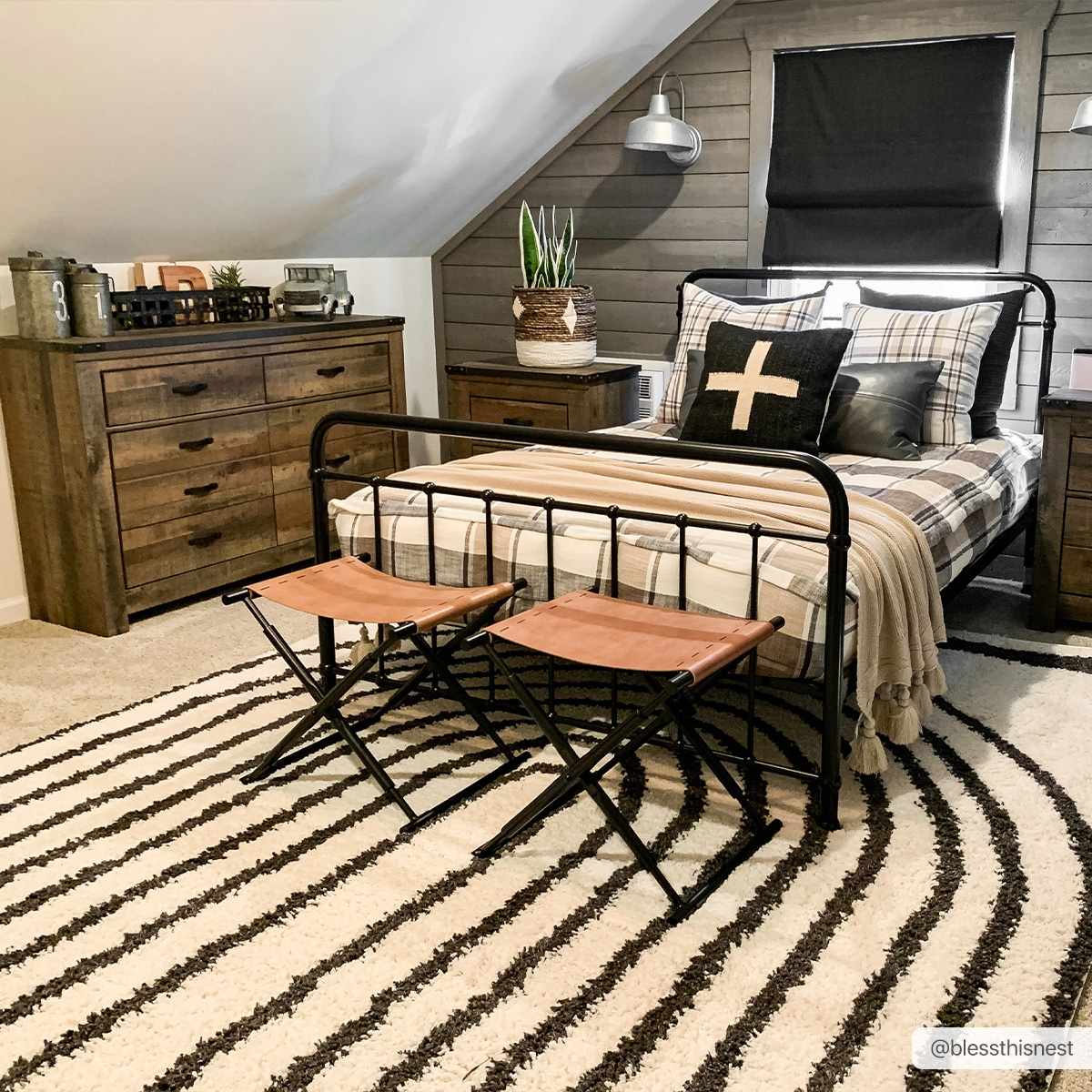 Bauer Plush Black Rainbow Rug - Clearance - Quahog Bay Bedding
