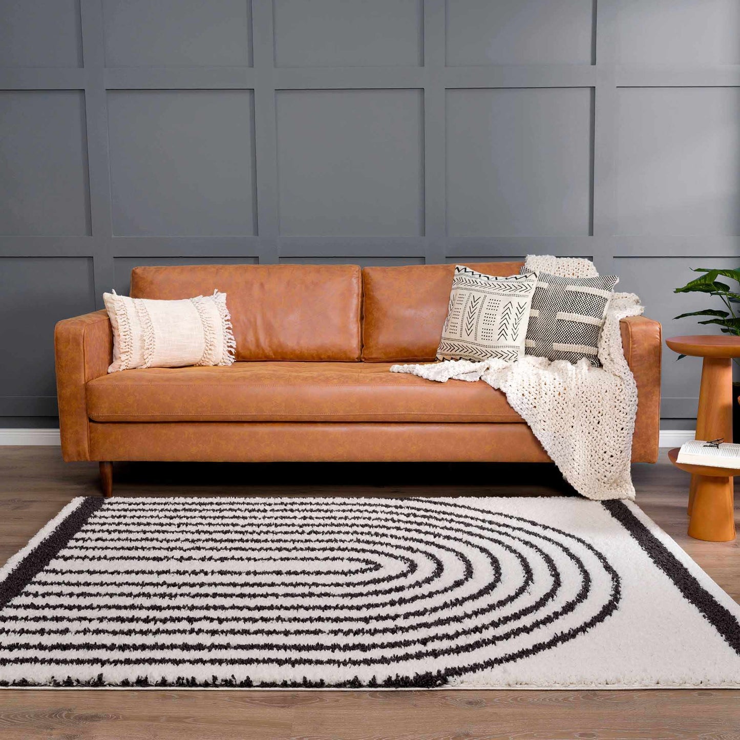 Bauer Plush Black Rainbow Rug - Clearance - Quahog Bay Bedding