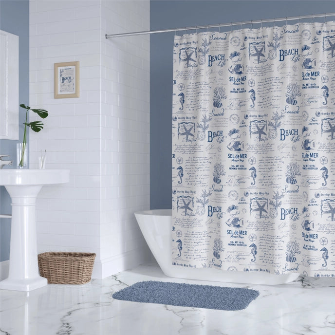 Beach Life Shower Curtain - Coastal Shower Curtains