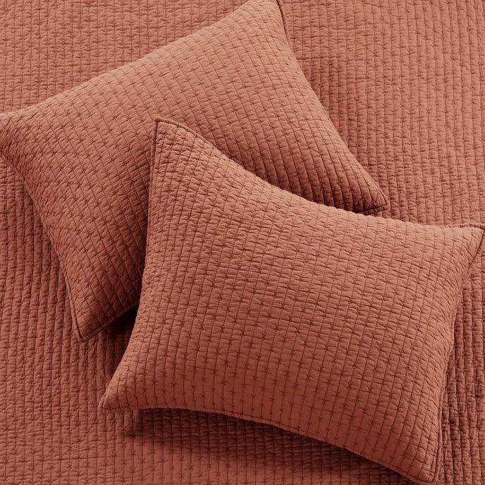 Cross Stitch 100% Cotton Quilt Set - Adobe