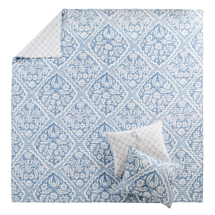 Becker Quilt Set - Beautiful Coastal Blue Bedding Set