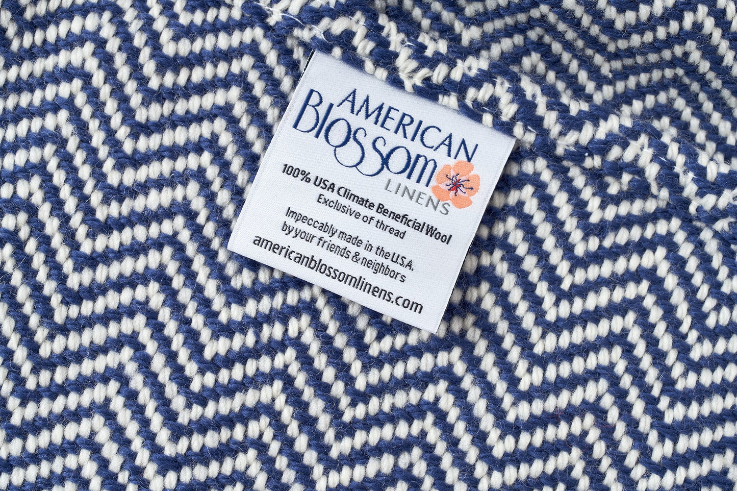 American Made Soft Chevron Pattern Throw Blanket - 100% American Made With USA Grown Cotton