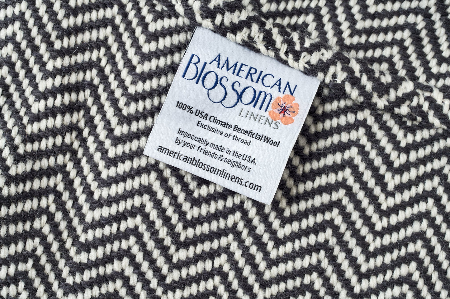 American Made Soft Chevron Pattern Throw Blanket - 100% American Made With USA Grown Cotton