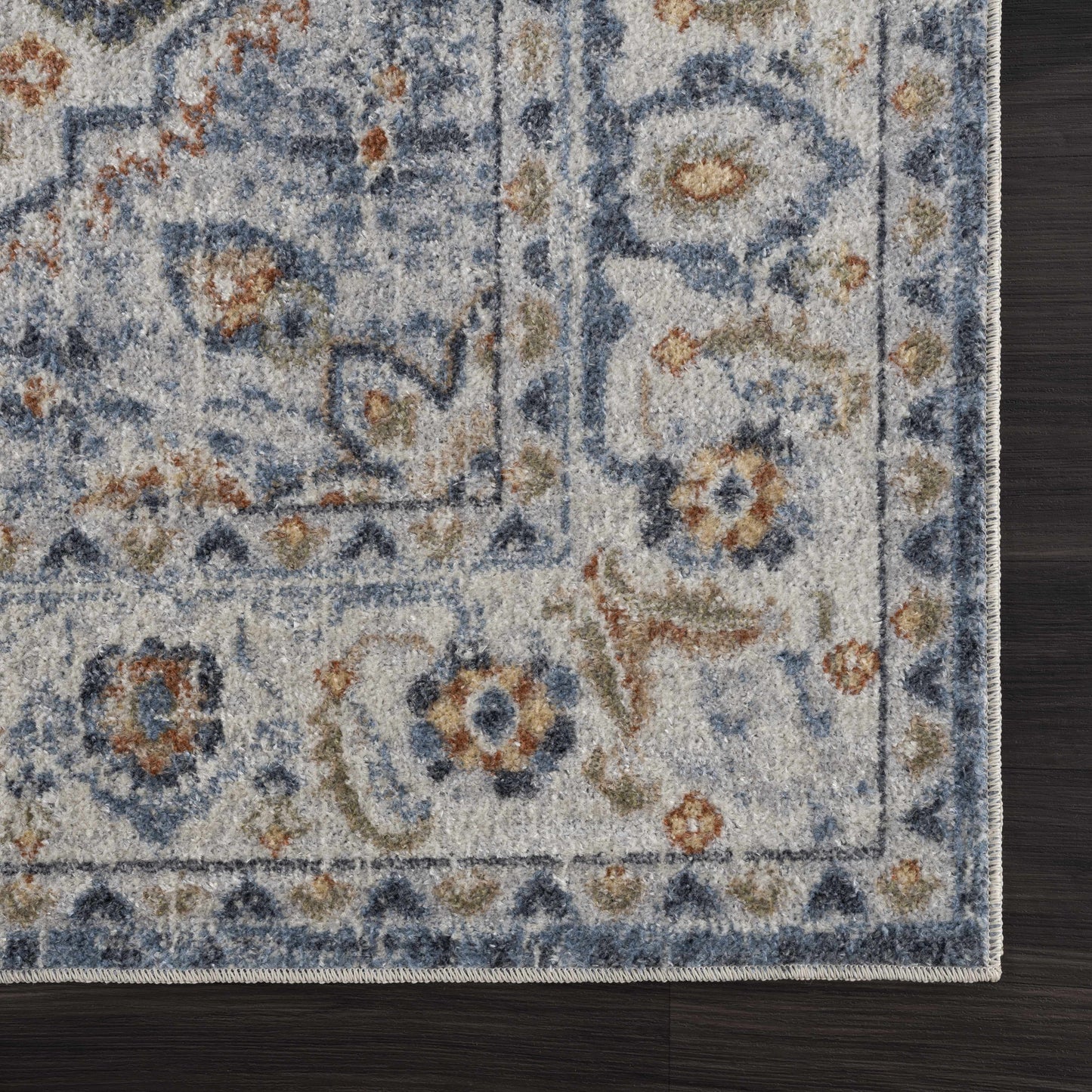 Blue Cream Hiti Washable area rug - Clearance - Quahog Bay Bedding