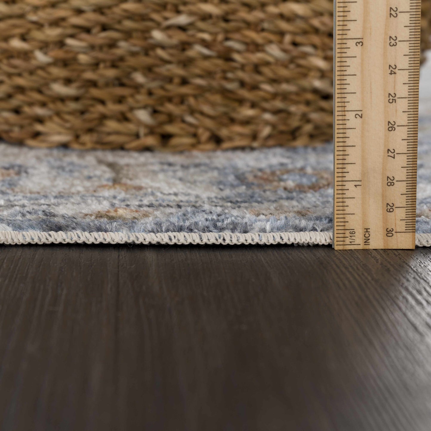 Blue Cream Hiti Washable area rug - Clearance - Quahog Bay Bedding