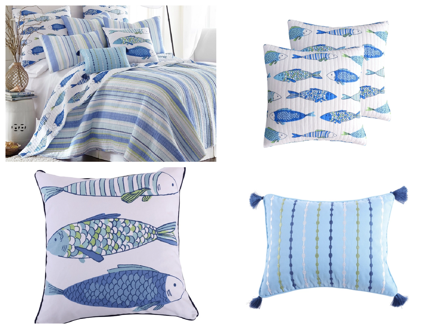 Coastal Bedding Ensembles Complete Queen - 7PC Catalina