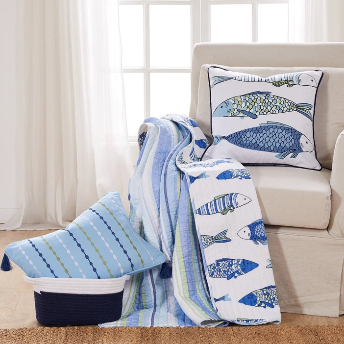 Catalina Fish Printed Pillow - Fish Themed Bedding