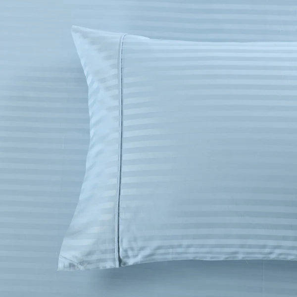 CinchFit American Made Luxury 600TC Thick Quality 100% Cotton Stripe Queen And King Pillowcase Set - Quahog Bay Bedding