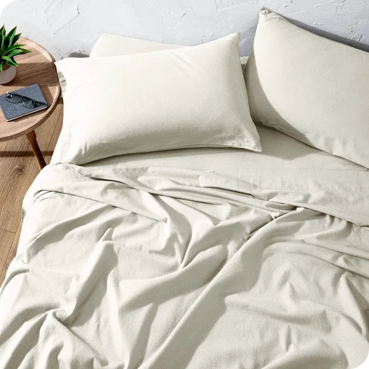 CinchFit American Made No Tear Split Top King Cotton Flannel Cord Elastic Sheets - Quahog Bay Bedding