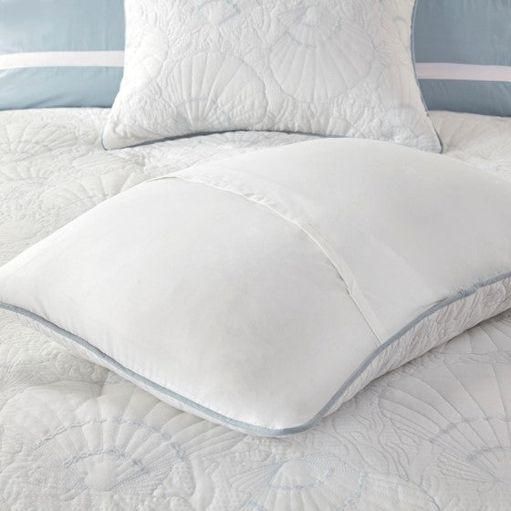 Coastal Crystal Beach Light Blue & White Comforter Set - Quahog Bay Bedding
