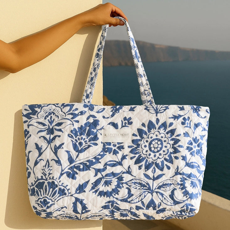 Coastal Tote Bag - Clara Blue