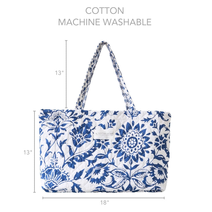 Coastal Tote Bag - Clara Blue