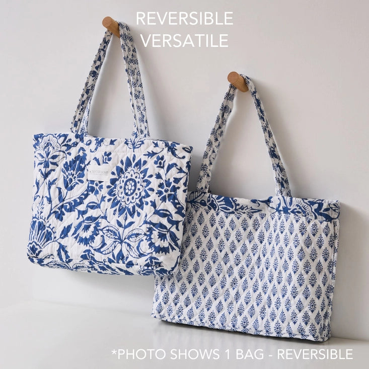 Coastal Tote Bag - Clara Blue