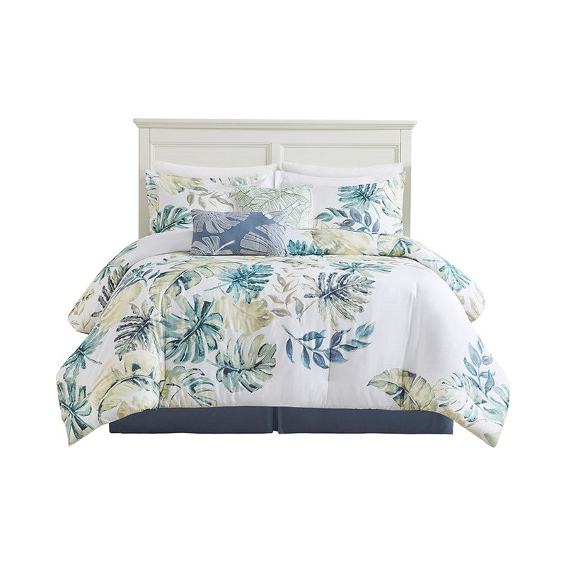 Lorelai Tropical Coastal 100% Cotton 6PC Comforter Set