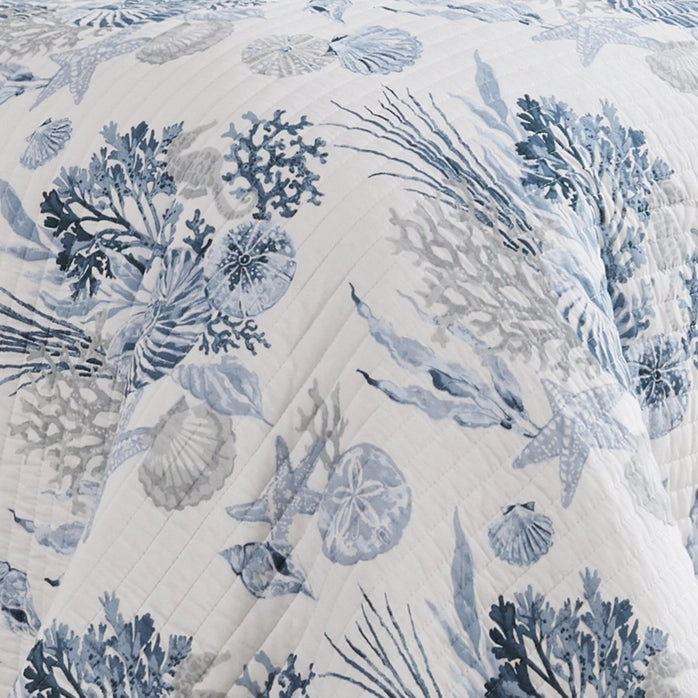 Complete 8PC Coral Landing Coastal Bedding Ensemble