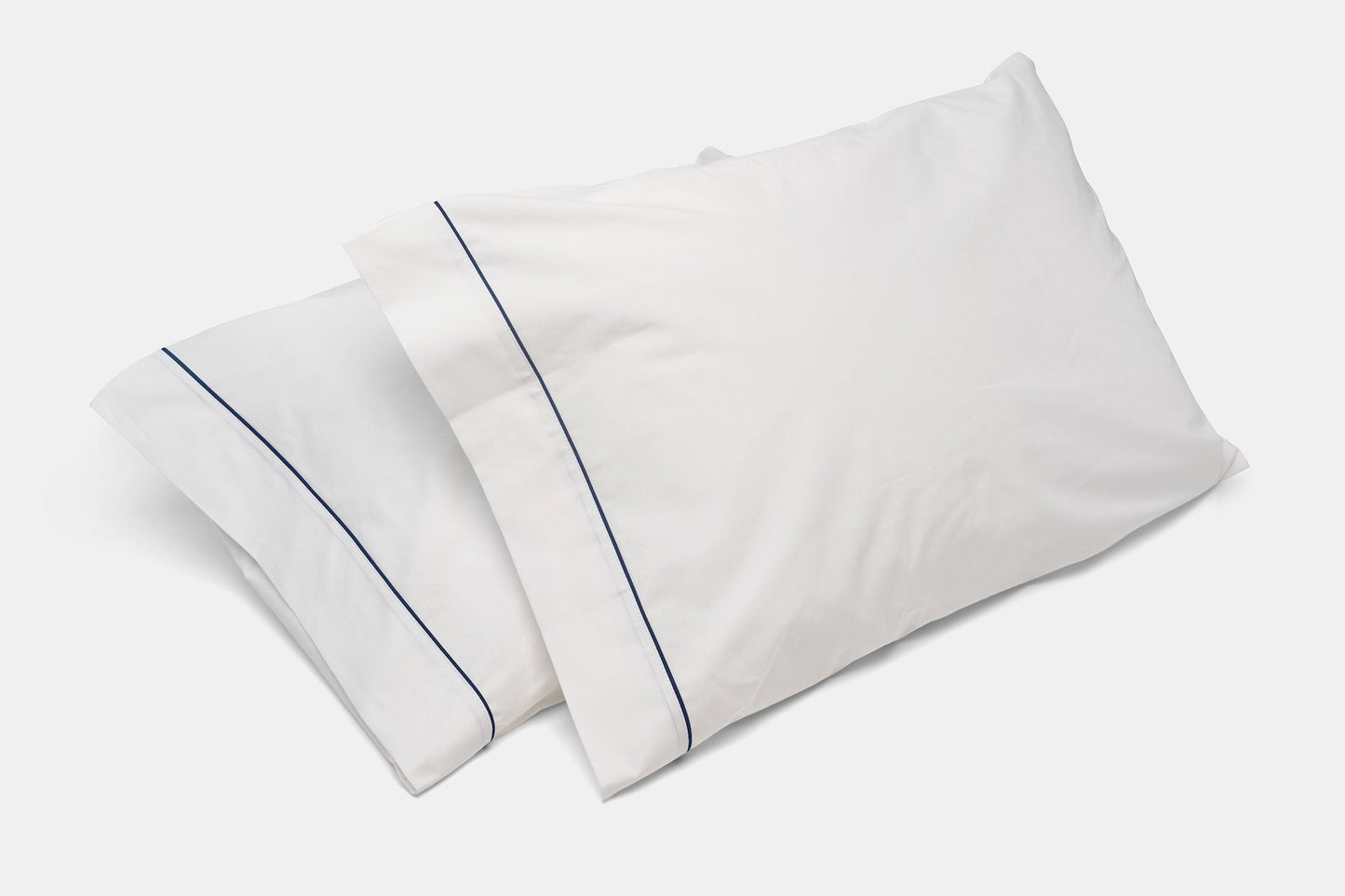 Cotton Bed Pillowcases with Classic Piping Design - American Made With USA Grown Cotton