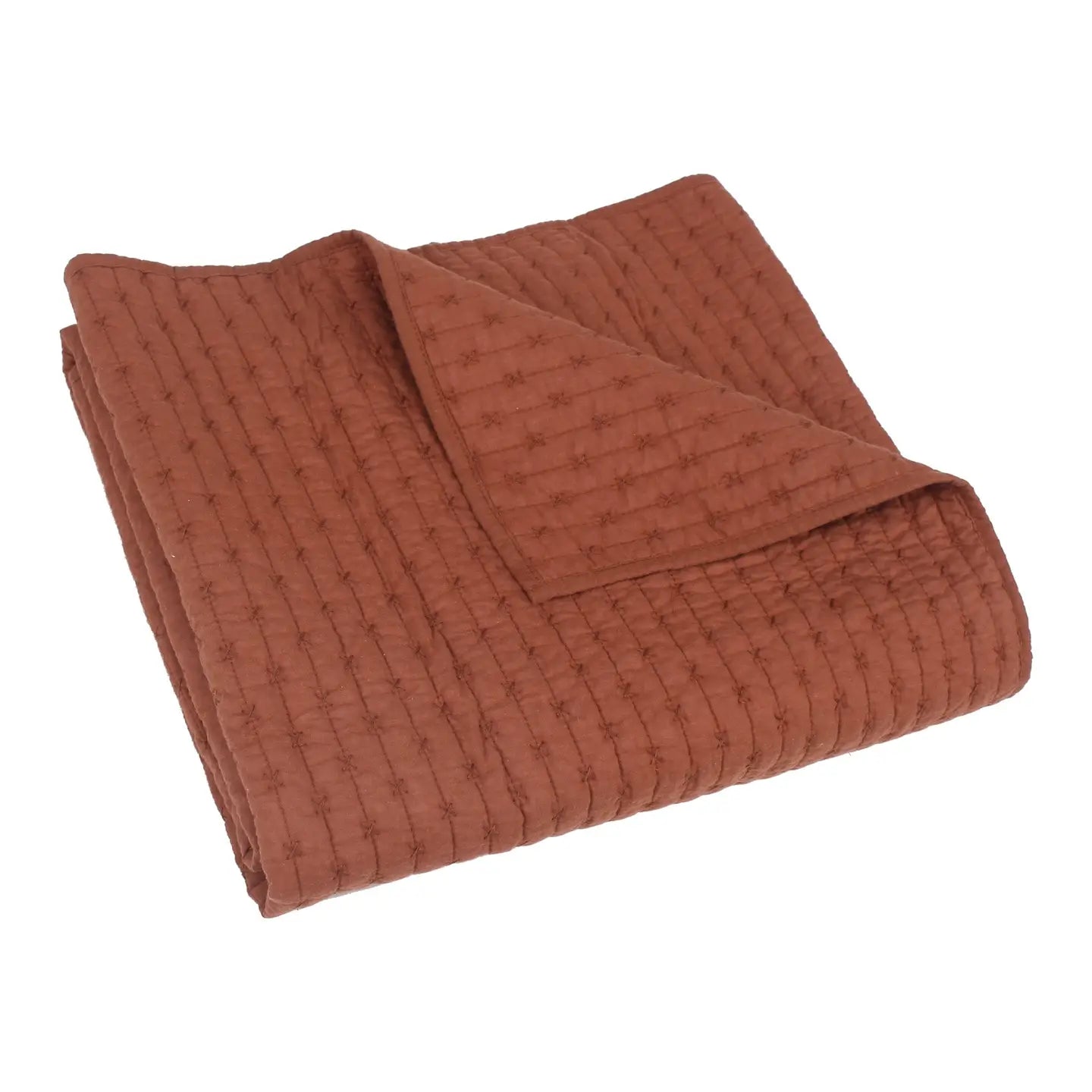 Cross Stitch Quilted Throw - Quahog Bay Bedding