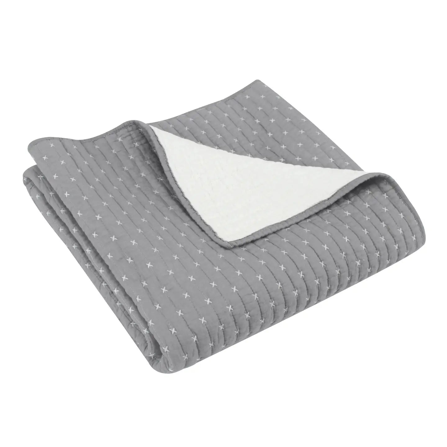 Cross Stitch Quilted Throw - Quahog Bay Bedding