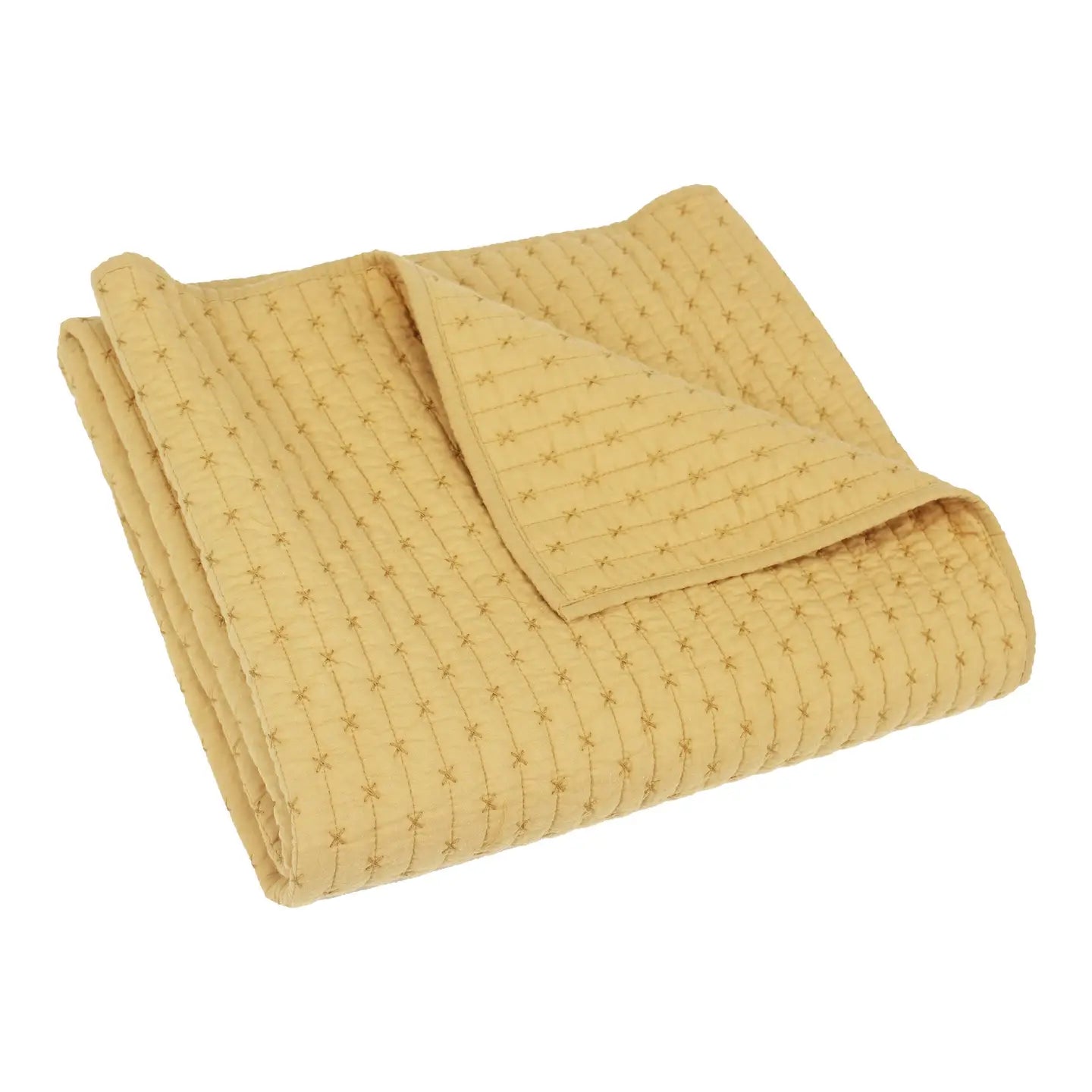 Cross Stitch Quilted Throw - Quahog Bay Bedding
