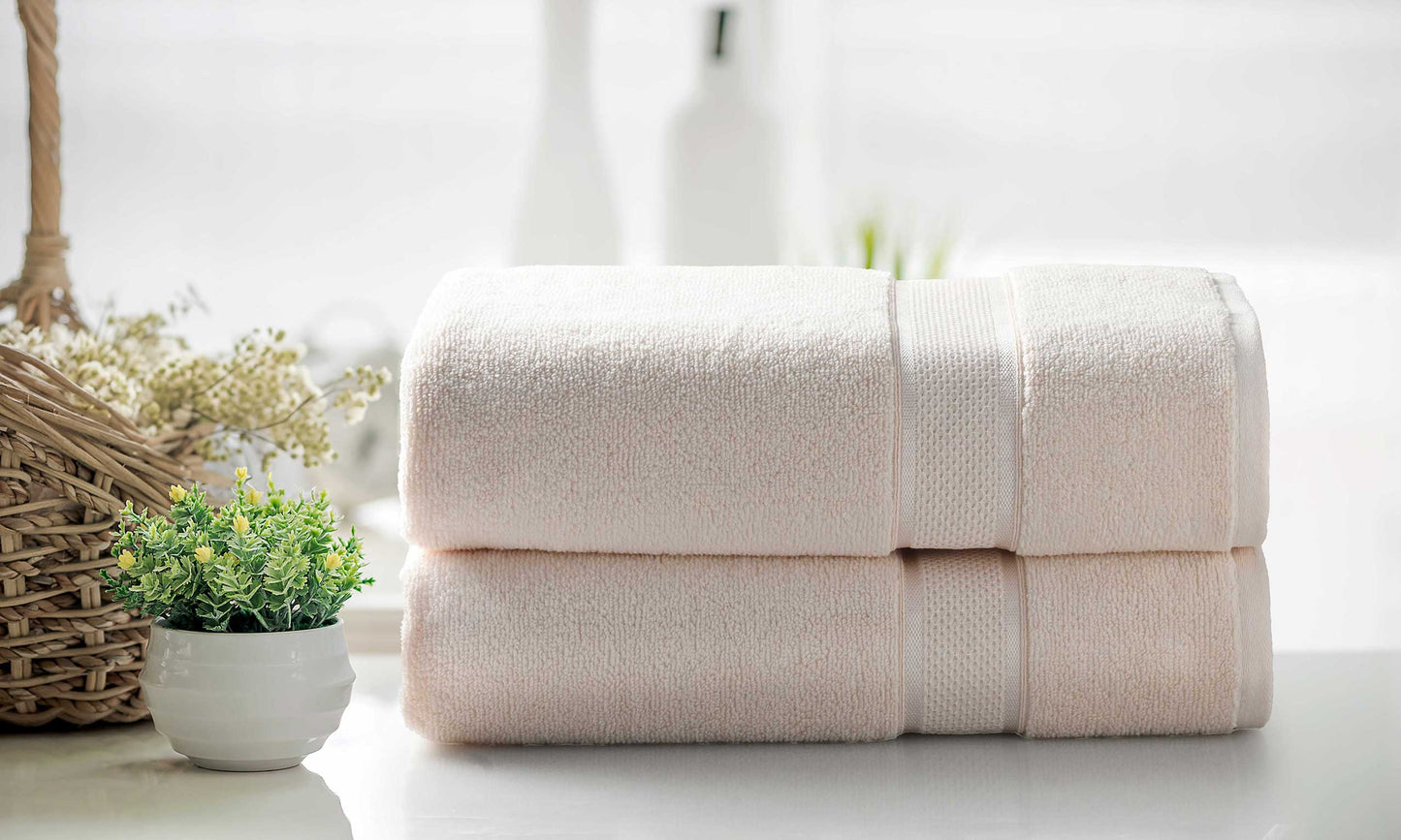 Kathy Ireland 2 Piece Zero Twist Cotton Plush Bath Sheet Set